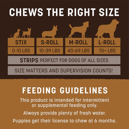 Earth Animal No Hide Medium Venison Flavored Natural Rawhide Free Dog Chews Long Lasting Dog Chew Sticks | Dog Treats for Large Dogs | Great Dog C...
