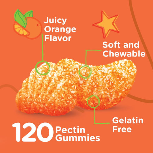 Kids Vitamin C Gummies - Immune Support for Kids, Toddlers, & Teens - Vegan, Gelatin Free, Gluten Free, GMO Free - Tasty Chewable Orange Flavored ...