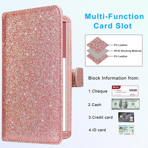 ACdream Checkbook Cover, Leather RFID Blocking Check Book Wallet...