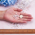 FASHEWELRY 500Pcs Vowel Acrylic Letter Beads A/E/I/O/U Initial Beads White Gold Flat Round Alphabet Letter Beads for DIY Name Bracelet Jewelry Mak...