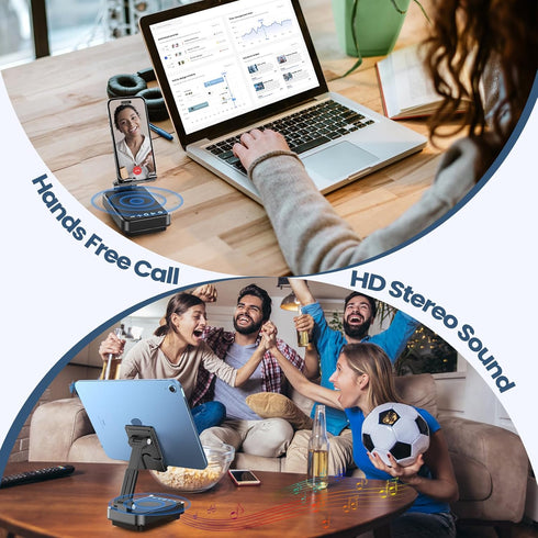 JTEMAN Gifts for Men Cell Phone Stand with Wireless Bluetooth Speaker and Jumping Light, Cool Tech Gifts for Men Women Husband Dad, Unique Birthda...