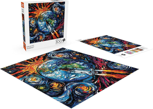 Buffalo Games - Aja Trier - Galactic Journey - 300 Piece Jigsaw Puzzle for Families Challenging Puzzle Perfect for Game Nights - Finished Puzzle S...