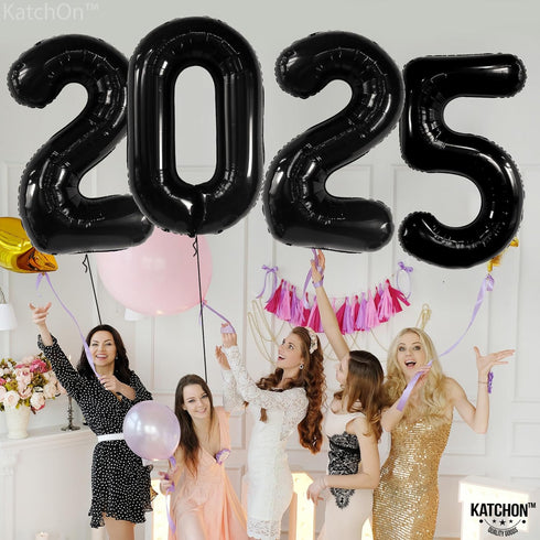 KatchOn, Huge Black 2025 Balloons Number - 42 Inch, Graduation Balloons | Foil 2025 Balloons Black, Graduation Decorations Class of 2025 | 2025 Ba...