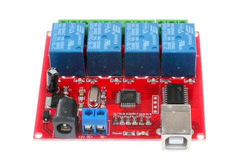 NOYITO 4-Channel 12V Computer USB Control Switch Relay Module Drive-Free Relay Module Plug and Play Suitable for PC Smart Controller......