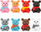 8Pcs Mini Resin Teddy Bear Figurines Cute Scarf Bears Desktop Ornaments Car Interior Decoration Garden FigurinesTiny Bear Statues Animals Sculptur...