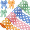 AnyDesign Polka Dots Wired Edge Ribbon 24 Yards Green Purple Pink Orange Dots Fabric Craft Ribbon for Easter Birthday Baby Shower Spring Gift Wrap...