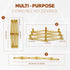 RAM-PRO Accordion Style Wood Expandable Rack Hat, Cap, Belt, Umbrella Coffee Mug Wall wooden Pegs (Set of 2)...