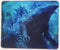 Blue Heat Ray Dinosaurs T-rex Computer Mouse Pad Cool 12x10 Inches Table Mat for Gaming Office for Godzilla...