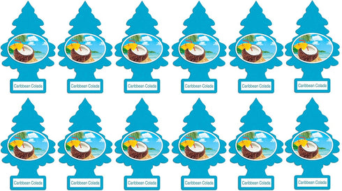 LITTLE TREES Car Air Freshener | Hanging Paper Tree for Home or Car | Caribbean Colada | 12 Pack...