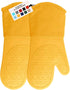 BPA-Free Soft Silicone Oven Mitts - Ultra Heat Resistant Oven Mitts with Thick Cotton Liner - Long Slip Resistant Pot Holders, Flexible Oven Glove...