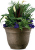 The HC Companies 7.5 Inch Sierra Round Self Watering Planter - Weather Resistant Plastic Resin Flower Garden Plant Pot Container, Celtic Bronze...