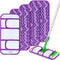 4 Reusable Mop Pads Compatible with Swiffer Sweeper Mops- 12 Inch Swiffer Dry Sweeping Cloths Washable Swiffer Wet Pads Refills Microfiber Swiffer...
