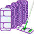 4 Reusable Mop Pads Compatible with Swiffer Sweeper Mops- 12 Inch Swiffer Dry Sweeping Cloths Washable Swiffer Wet Pads Refills Microfiber Swiffer...
