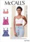 McCall Pattern Company McCall's M79585A Women's Close Fit Crop Tank Top Sewing Patterns, Sizes 4-22, various, WHITE...