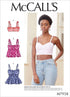 McCall Pattern Company McCall's M79585A Women's Close Fit Crop Tank Top Sewing Patterns, Sizes 4-22, various, WHITE...