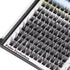 120pcs D Curl Individual Wide Stem Cluster DIY Eye Lashes Extensions Mixed 10-12-14-16mm/14-16-18mm/12-14-16mm Makeup Dramatic Volume Lashes (Lash...