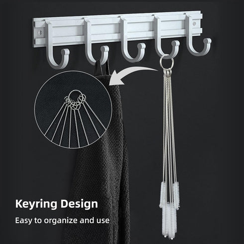 8 Pcs Straw Cleaner Brush Long Cleaning Brushes for Test Tube Stanley Metal Reusable Glass Straws Water Bottle Nipple Small Scrubber - 10''(Rubber...