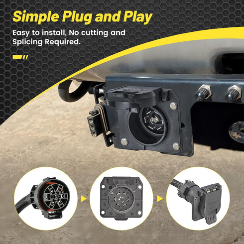 Oyviny Replacement USCAR to 7 Way RV Blade Trailer Connector for Chevy, Ford, GMC and Nissan, Silverado Trailer Plug, Factory Tow Package and USCA...