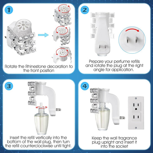Wall Fragrance Plug in with Night Light, Compatible with Bath & Body Works WallFlower Fragrance, Wall Plug Essential Oil Diffuser with Nightlight ...