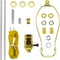 Lamp Kit, Table Lamp Wiring Kit with 8 Inch Harp, 3-Way Socket 2 Pieces 12" Lamp Pipe, with Instructions for DIY Lamp Design or Repair (8 Inch Bra...