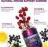 Immune Support Gummies - Powerful Sambucus Elderberry Gummies with Elderberry Extract, Zinc & Vitamin C Gummy, Max Potency Natural Vegan Immune Su...