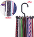 4 Pack Tie Rack Hanger Holder Hooks Organizer for Mens, 360 Degree Rotating Tie Racks, Black...