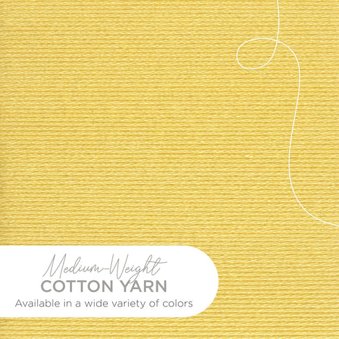 Lion Brand Yarn Lightweight 24/7 Cotton Yarn for Knitting, Crocheting, and Crafts, Lemon, 1 Pack...