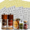 268 Clear Seasoning Jar Labels, Preprinted Kitchen Pantry Organization Labels for Spice Herbs Food Containers Jar Bottle Rack Waterproof Black Whi...