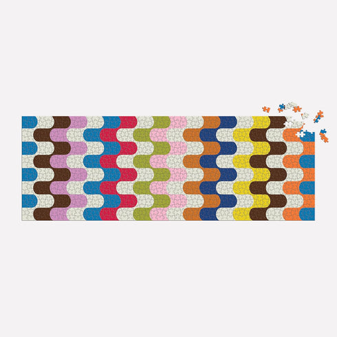 Jonathan Adler Bargello 1000 Piece Panoramic Puzzle from Galison - 39" x 14" Landscape Puzzle, Chic and Modern Design, Thick & Sturdy Pieces, Chal...