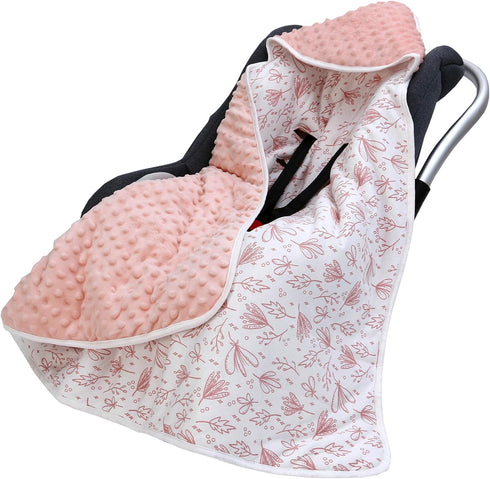 Miracle Baby Car Seat Blanket, Car Seat Covers for Babies Universal Winter Carseat Swaddle Blanket for Baby Pram Buggy, 35"x35" (Line Plant)...