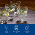 Villeroy & Boch Dressed Up Assorted Design Tumblers (Set of 4), 10.5 oz Capacity, Clear...