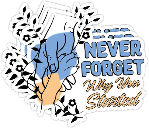 (3pcs) Never Forget Why You Started Sticker, Funny Veterinary Medicine Sticker, Veterinary Receptionist Gifts, Hard Hat Stickers, Mental Health St...