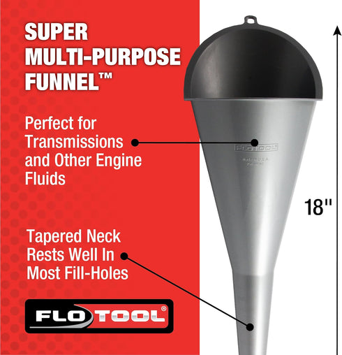FloTool 10712MX4 Super Quad Funnel for Oil, Lubricant and Other Fluids, 4pk...