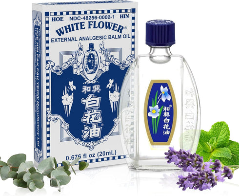 White Flower External Analgesic Balm Oil Pain Relief Oil 20ml/ 0.676fl Oz, Authentic US Import (1 Pack)...