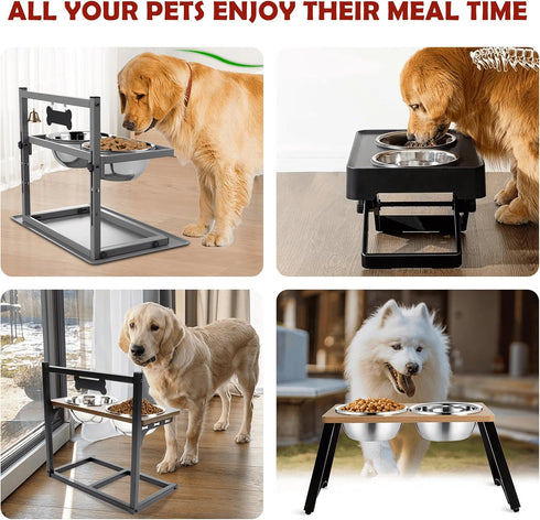 7 Cup Stainless Steel Dog Bowls Set of 2 for Food and Water, Rust Resistant, Metal Dog Bowl for Medium Large Dogs, 58oz...