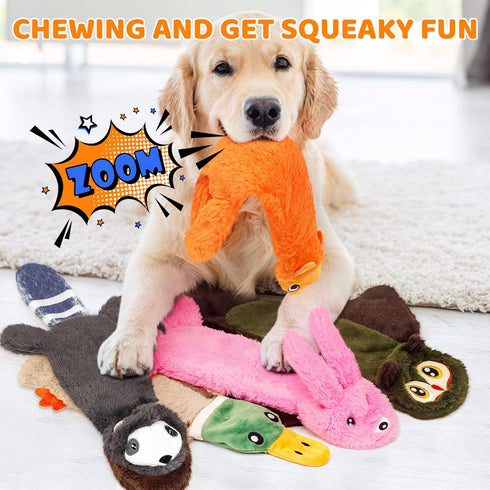 FIREOR Dog Squeak Toys, No Stuffing Plush Crinkle Water Bottle Dogs Chew Toy for Small Medium Large Breed Chewer Squeaky Tough Durable Puppy Teeth...