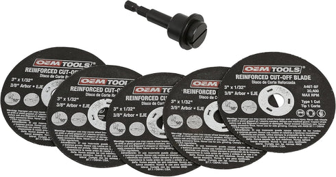 OEMTOOLS 26524 5-Piece Drill Mandrel Adapter, Versatile & Durable Tool Adapter for DIY Projects and Professional Use, Heavy-Duty Construction, Ess...