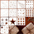 12 Pieces Sparkle Star Stencil Stars Background Craft Stencils Mixed Media Stencils for Painting on DIY Card Making Scrapbook Paper Fabric Pillows...