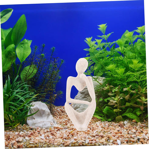 Aquarium Decorations Shelf Decor Living Room Thinker Statue Elegant Thinker Figure Abstract Thinker Decor Thinker Figurines Thinker Statues Home D...