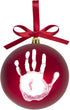 Tiny Ideas Christmas Baby's Handprint Ball Ornament, Included Paint for Baby's Print, Newborrn Holiday Keepsake Gift, DIY Classic Christmas Tree O...