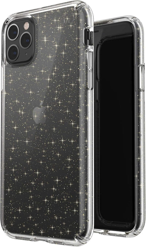 Speck iPhone 11 Pro Max Case - Presidio Clear + Glitter - Protective Ultra Thin Slim Hard Anti Scratch Cover, Clear/Gold Glitter (130027-5636)...