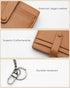 Alldaily Slim Keychain Wallet for Women, RFID Blocking Small Bifold Travel Credit Card Holder (Brown)...