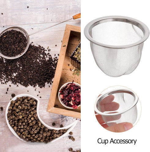 Luxshiny Teapot 8Pcs Teapot Tea Strainer Insert Stainless Steel Tea Filter Metal Mesh Infuser Loose Tea Leaves Strainer Replacement for Tea Pot Te...