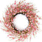 Bibelot 18inch Artificial Forsythia Flower Wreath, All Year Around Wreath for Front Door, Wedding Window Home Wall Indoor Front Door Decor (Pink, ...