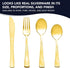 Party Essentials Disposable Plastic Cutlery/Heavy-Duty Flatware/Silverware for All Events, 50-Count, Shiny Gold Soup Spoons...