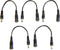 5 Pack of 6 Inch DC Coaxial Power Male to Female Barrel Plug Connector 5.5mm x 2.1mm Extension Patch Cable...