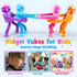 Robot Fidget Toys for Kids : 4 Pack LED Robotic Pop Tubes Telescopic Suction Cup Sensory Toy for 2 3 4 5 6 7 8 Year Old Boys Girls Christmas Birth...