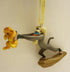 4" Disney Lion King Rafiki Baboon & Baby Simba Christmas Tree Ornament Figure...