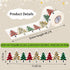 49.2 Ft Christmas Tree Bulletin Board Border, Self-Adhesive Plaid Leopard Christmas Tree Bulletin Board Border Trim for Christmas Winter School Cl...