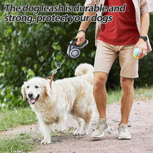 Retractable Dog Leash 16FT, Dog Walking Leash for for Medium Dogs up to 77 lbs,Tangle Free Dog Leash...